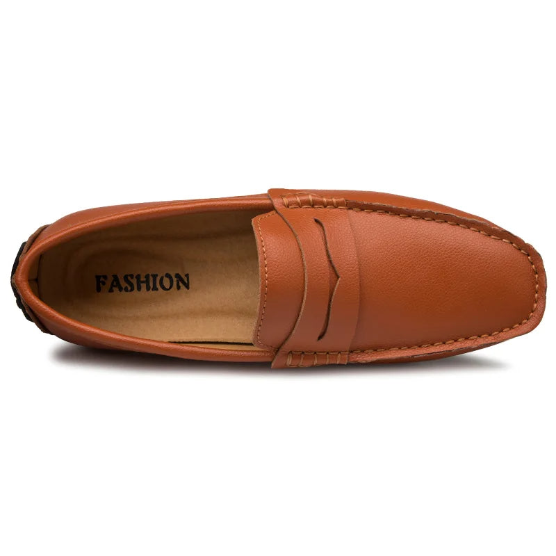 Victor - Relaxed Fit Leather Summer Loafers