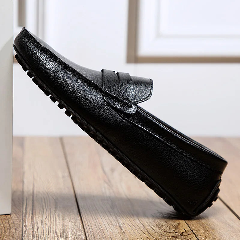 Victor - Relaxed Fit Leather Summer Loafers
