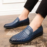 Benoit - Woven Leather Penny Loafers