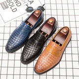 Benoit - Woven Leather Penny Loafers