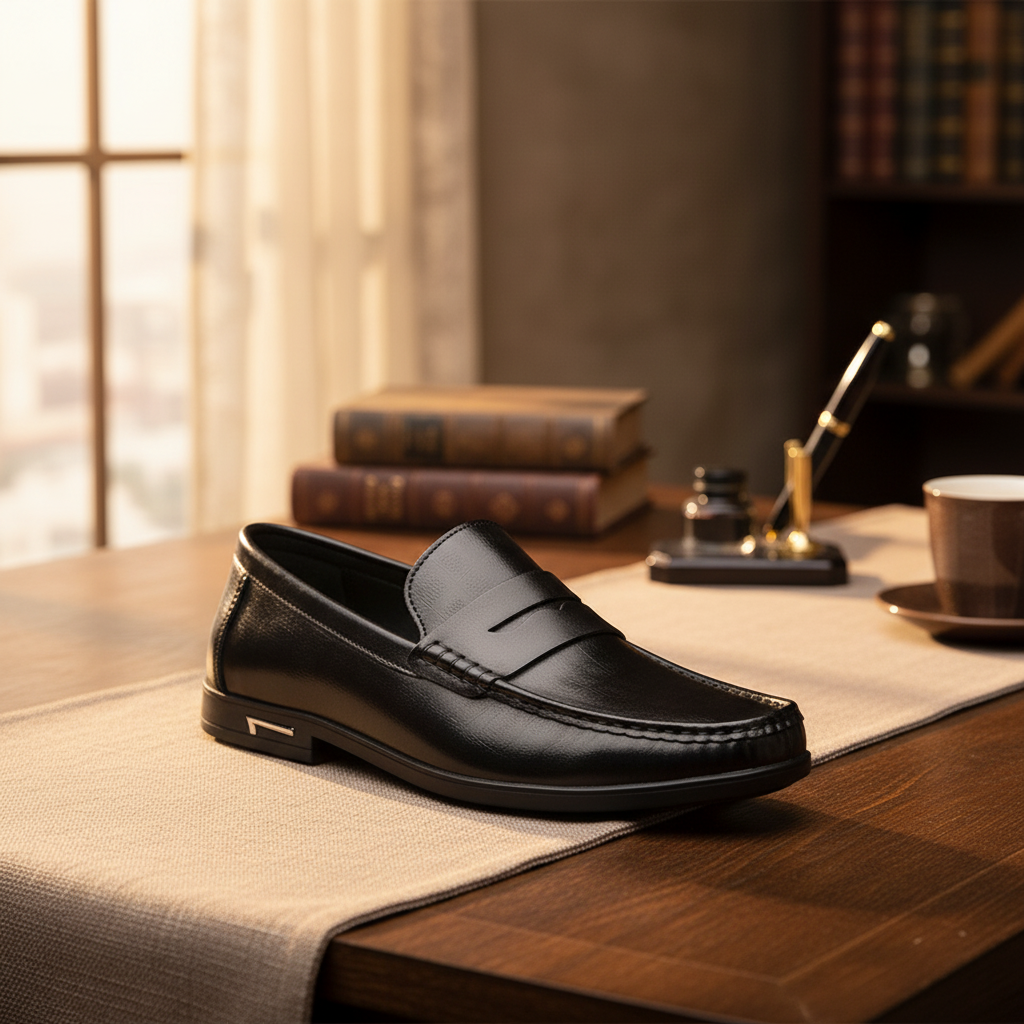 Denis - Premium Leather Penny Loafers