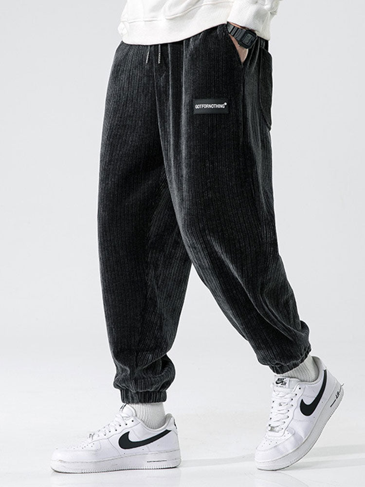 Xavier - Corduroy Drawstring Trousers