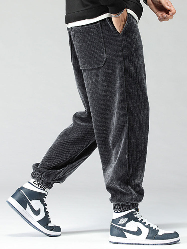 Xavier - Corduroy Drawstring Trousers