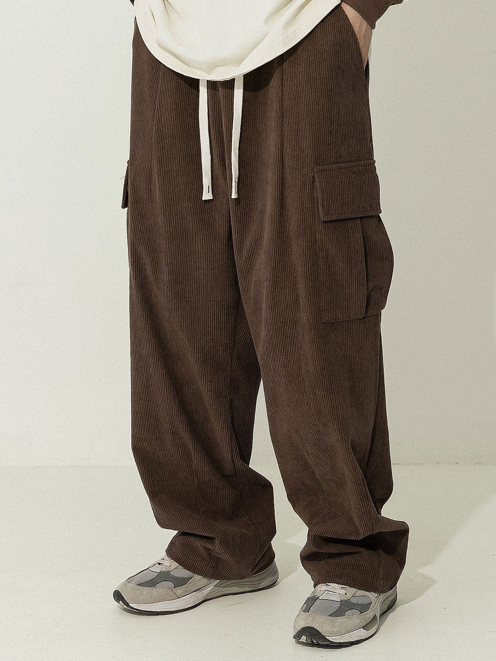 Louis - Loose Fit Corduroy Cargo Trousers