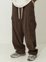 Louis - Loose Fit Corduroy Cargo Trousers