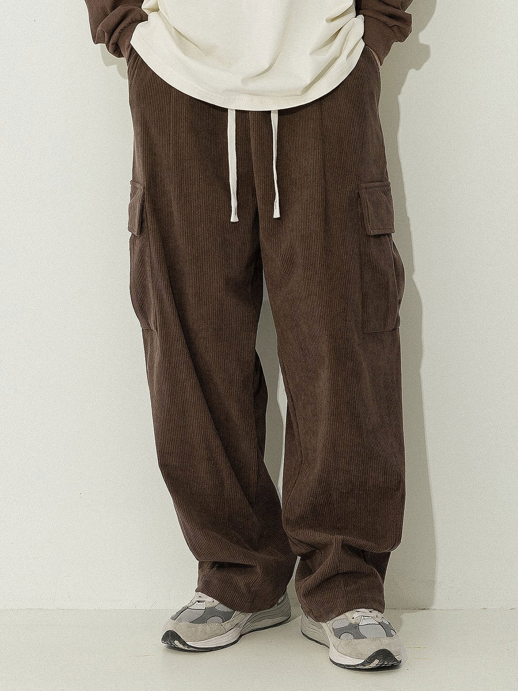 Louis - Loose Fit Corduroy Cargo Trousers