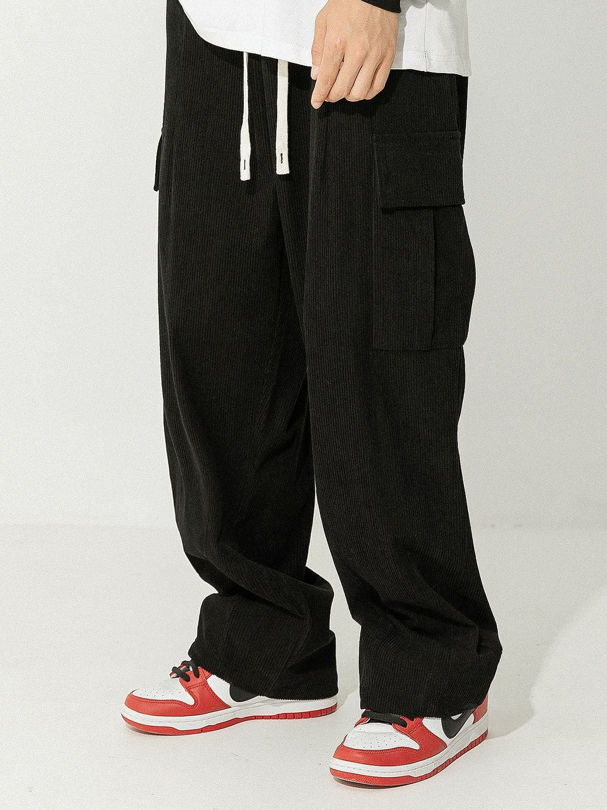 Louis - Loose Fit Corduroy Cargo Trousers