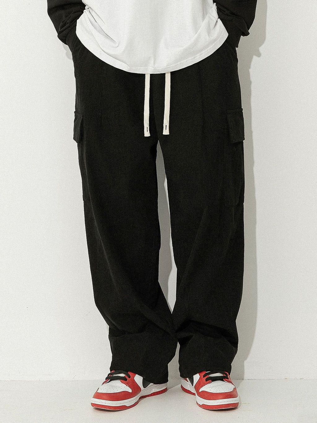 Louis - Loose Fit Corduroy Cargo Trousers