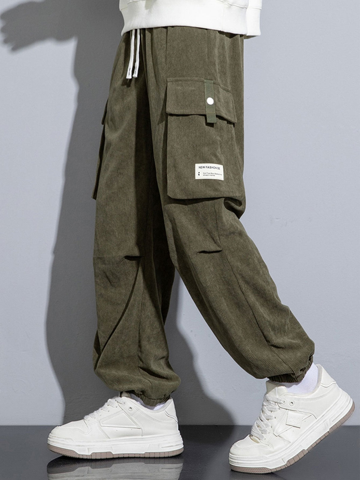 Simon - Corduroy Cargo Joggers