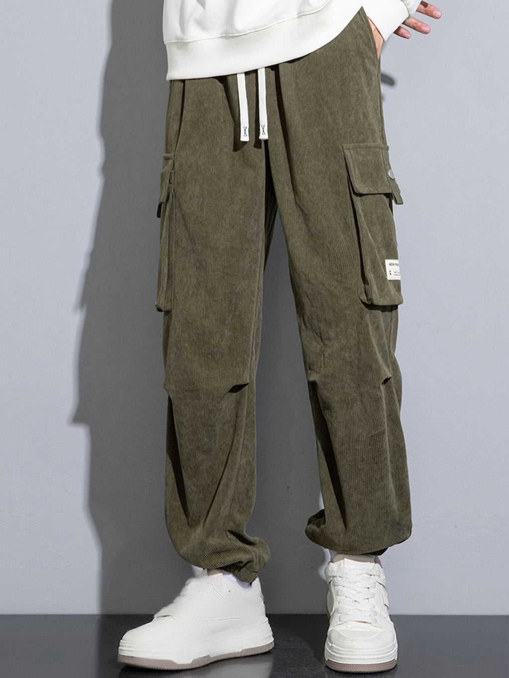 Simon - Corduroy Cargo Joggers