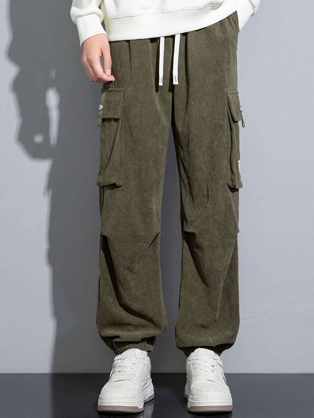 Simon - Corduroy Cargo Joggers