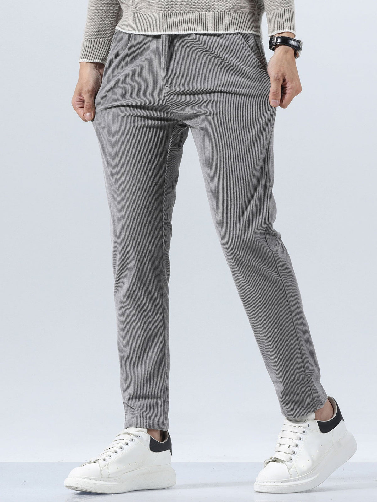 Maxime - Slim Fit Corduroy Trousers