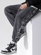 Jerome - Paisley Print Corduroy Trousers