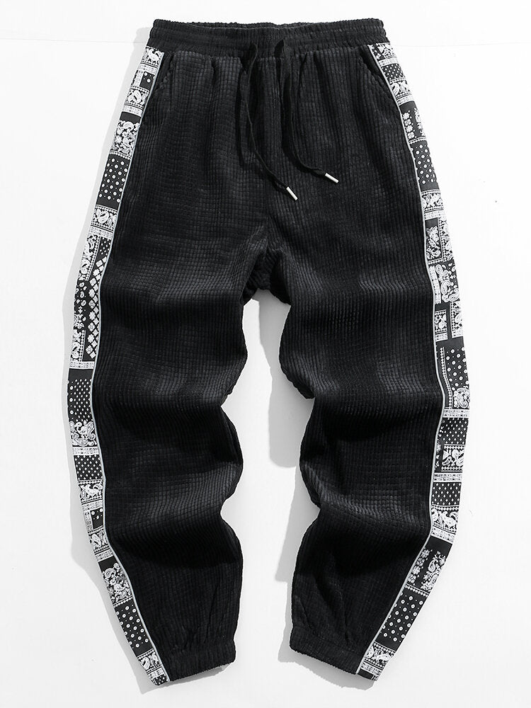 Jerome - Paisley Print Corduroy Trousers