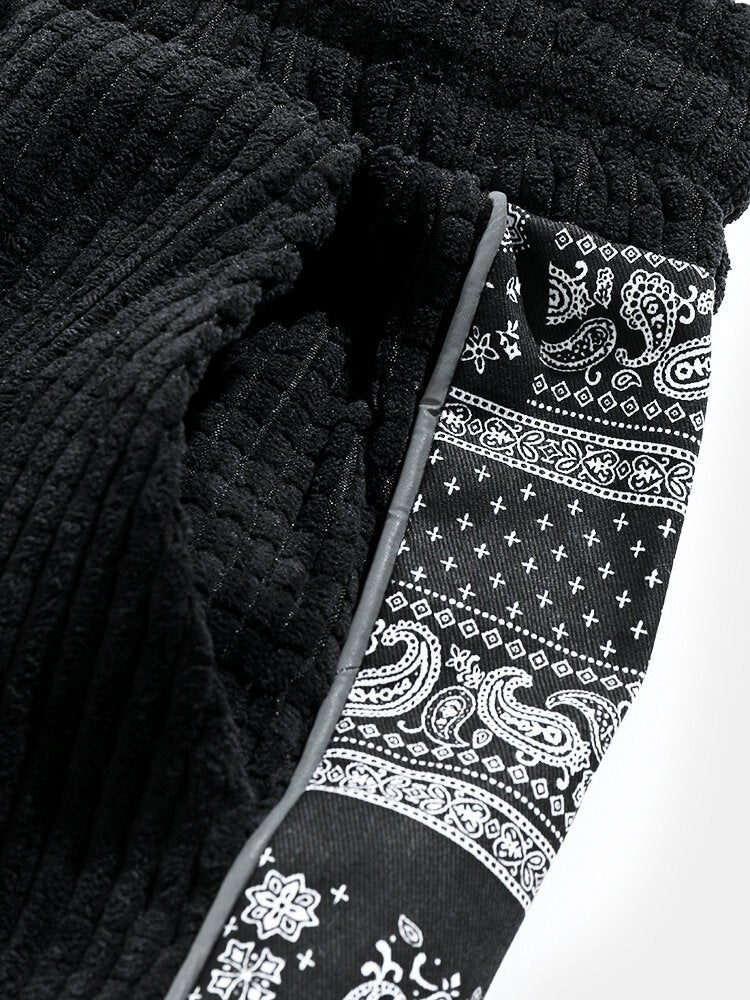 Jerome - Paisley Print Corduroy Trousers