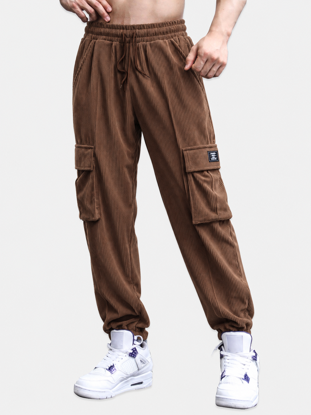 Marc - Corduroy Cargo Jogger Trousers
