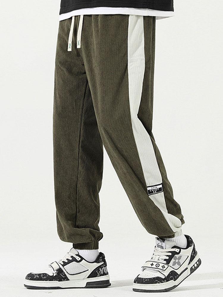 Pierre - Corduroy Joggers with Side Stripe