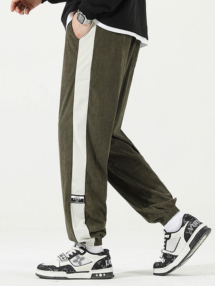 Pierre - Corduroy Joggers with Side Stripe