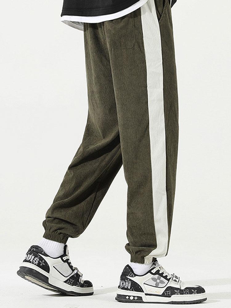 Pierre - Corduroy Joggers with Side Stripe