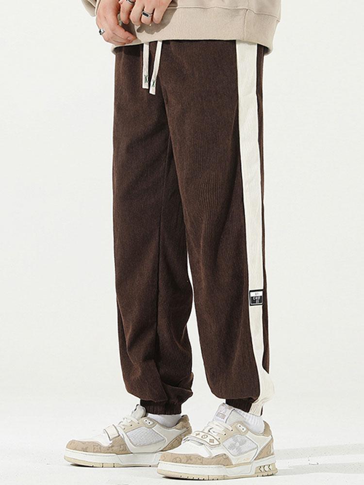 Pierre - Corduroy Joggers with Side Stripe