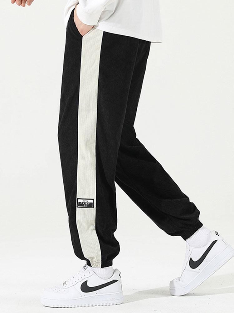 Pierre - Corduroy Joggers with Side Stripe