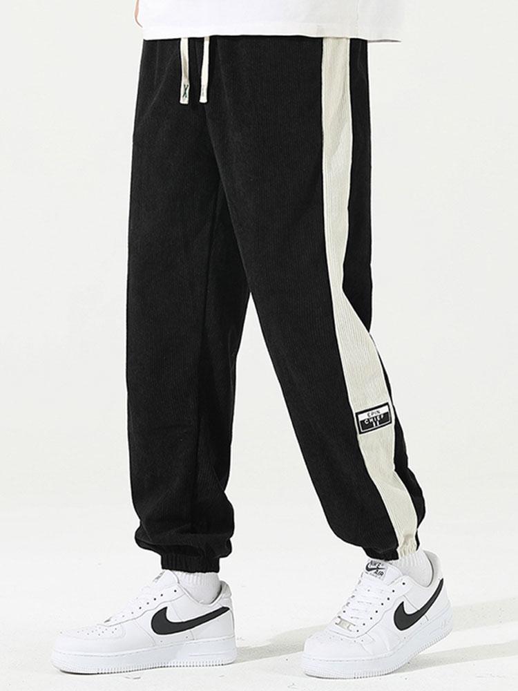 Pierre - Corduroy Joggers with Side Stripe