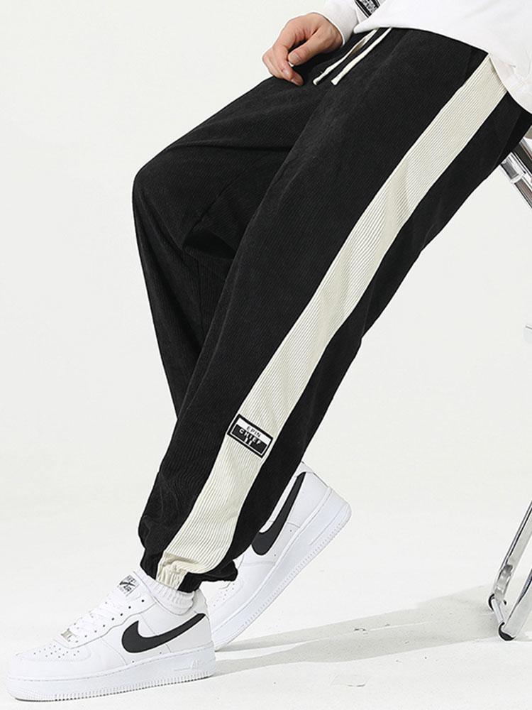 Pierre - Corduroy Joggers with Side Stripe