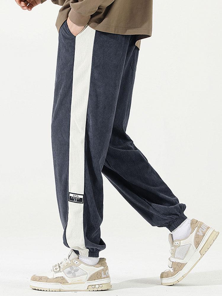 Pierre - Corduroy Joggers with Side Stripe