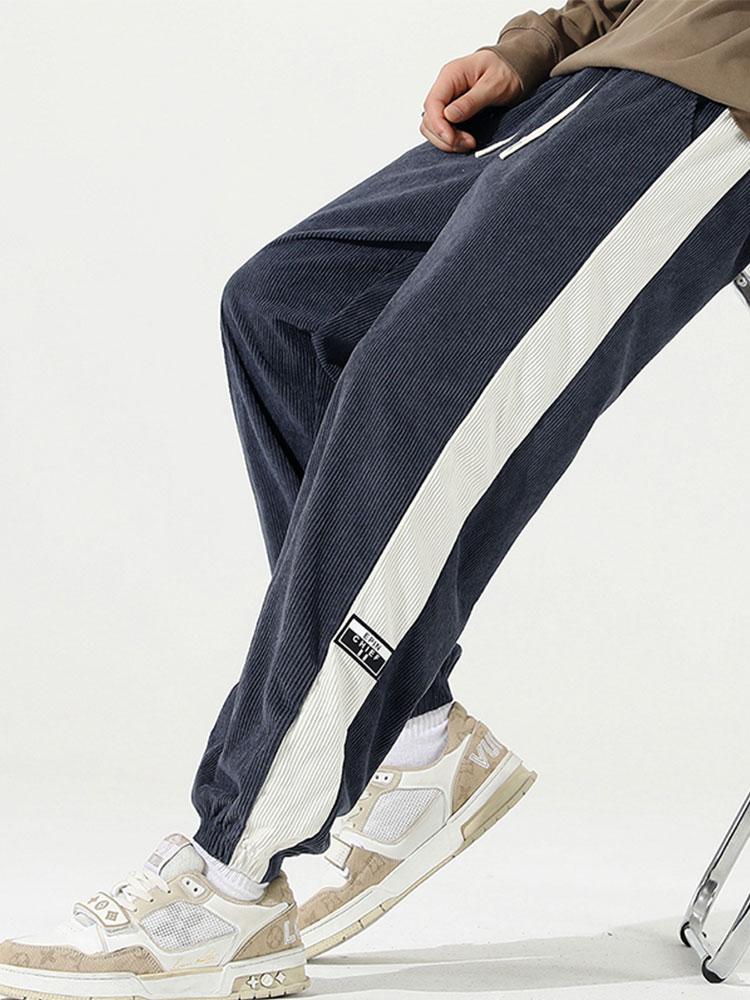 Pierre - Corduroy Joggers with Side Stripe