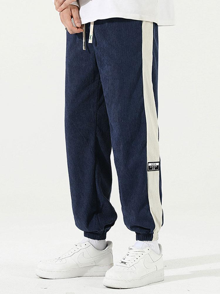 Pierre - Corduroy Joggers with Side Stripe