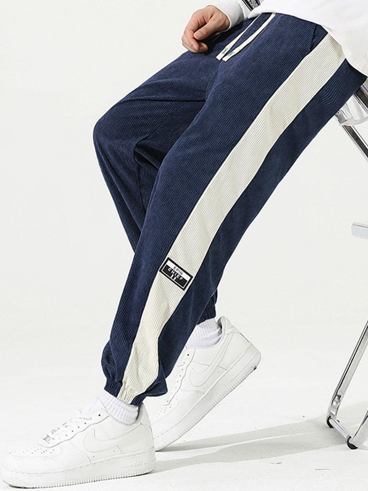 Pierre - Corduroy Joggers with Side Stripe