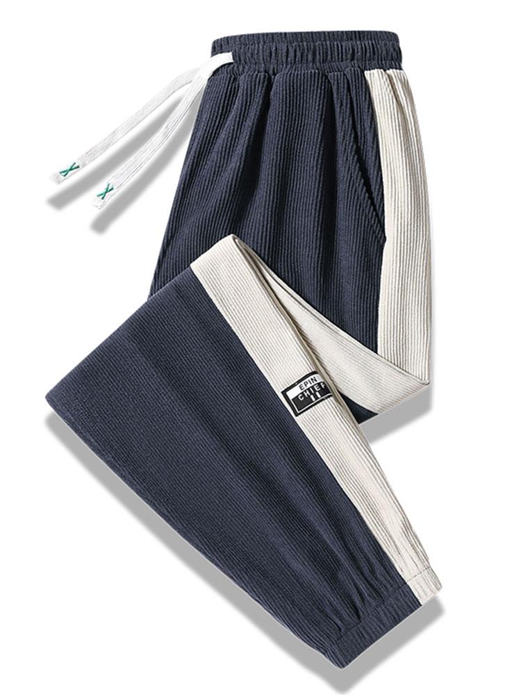 Pierre - Corduroy Joggers with Side Stripe