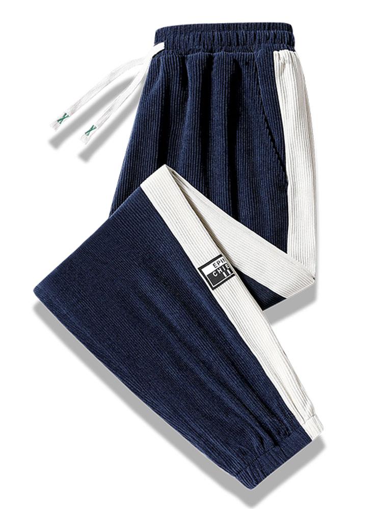 Pierre - Corduroy Joggers with Side Stripe