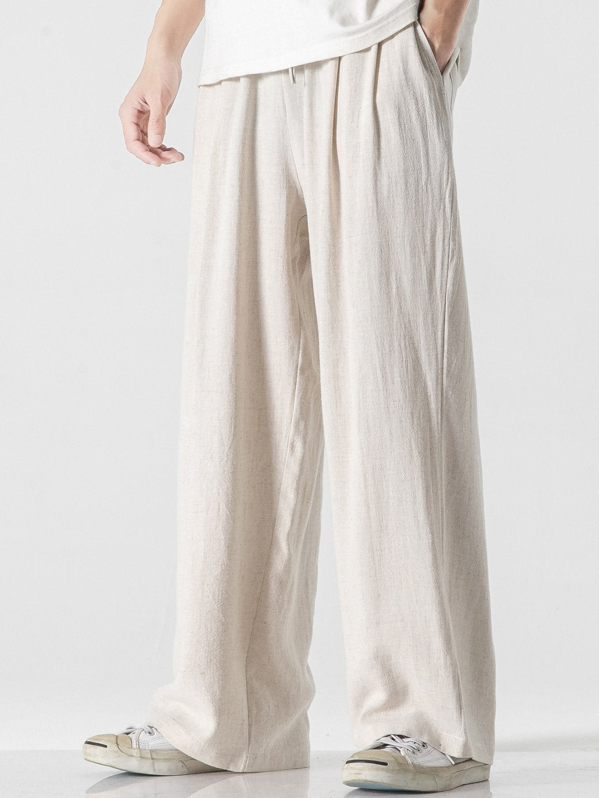 Remi - Wide Leg Linen Cotton Trousers
