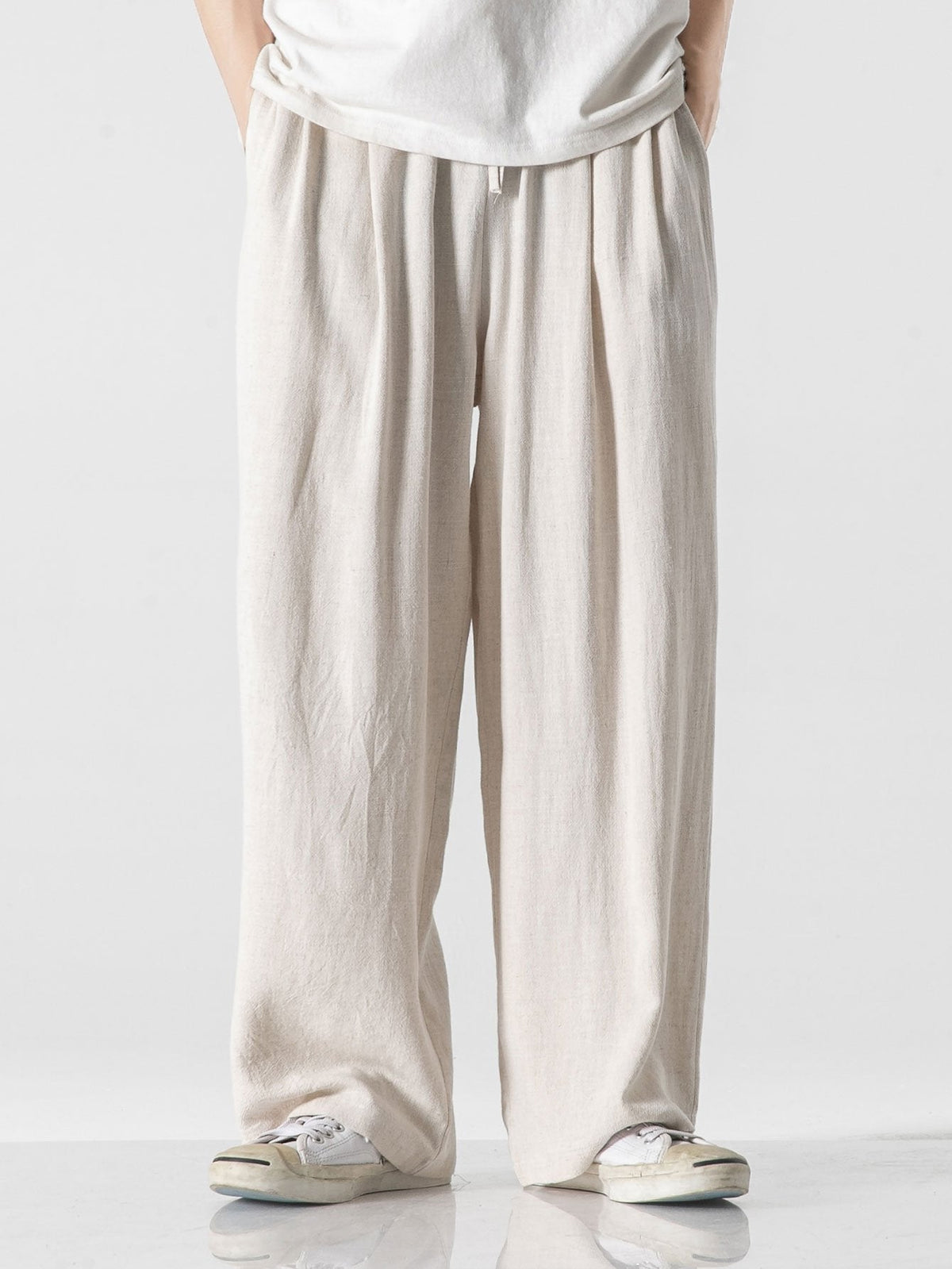 Remi - Wide Leg Linen Cotton Trousers