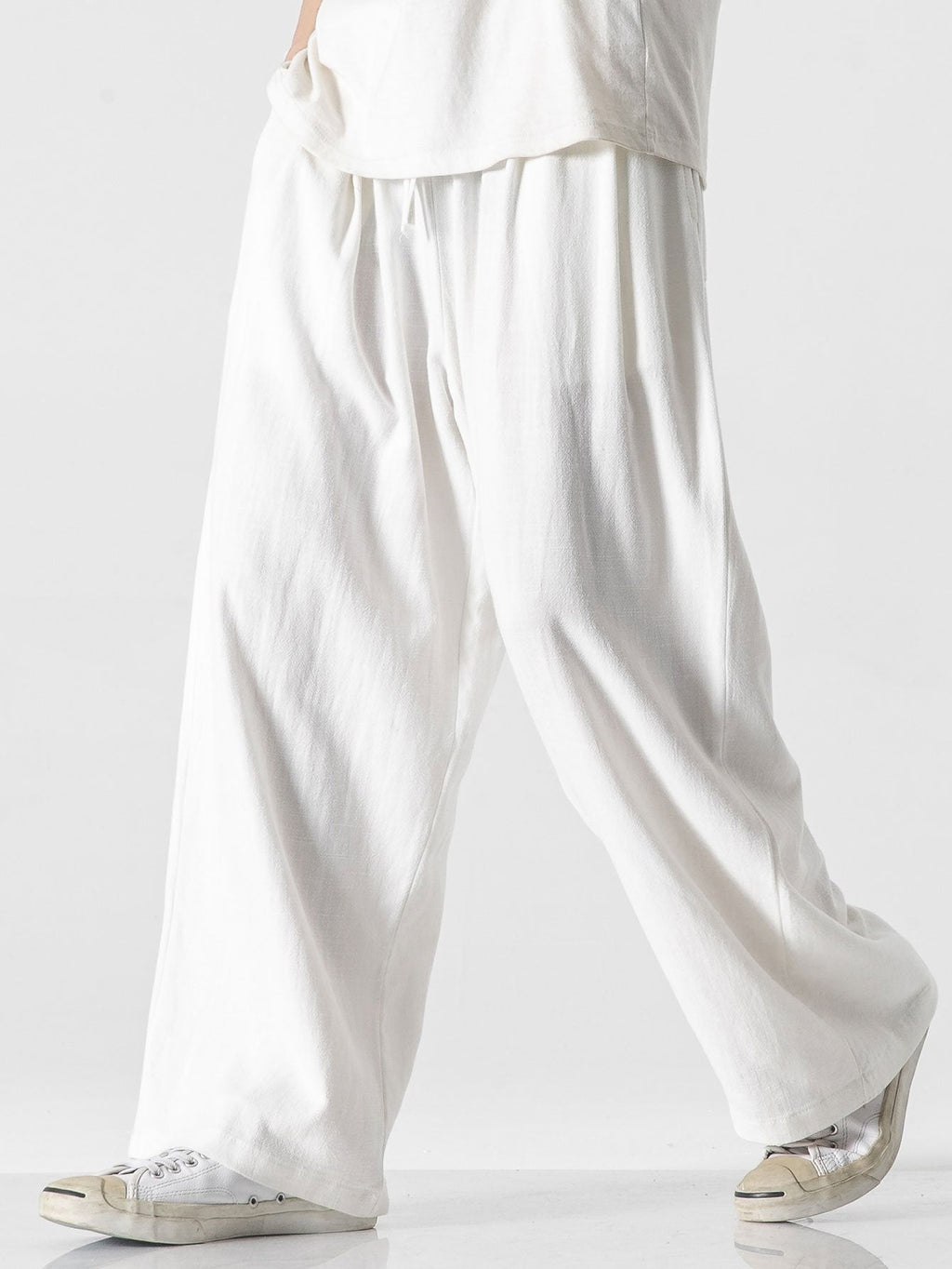 Remi - Wide Leg Linen Cotton Trousers