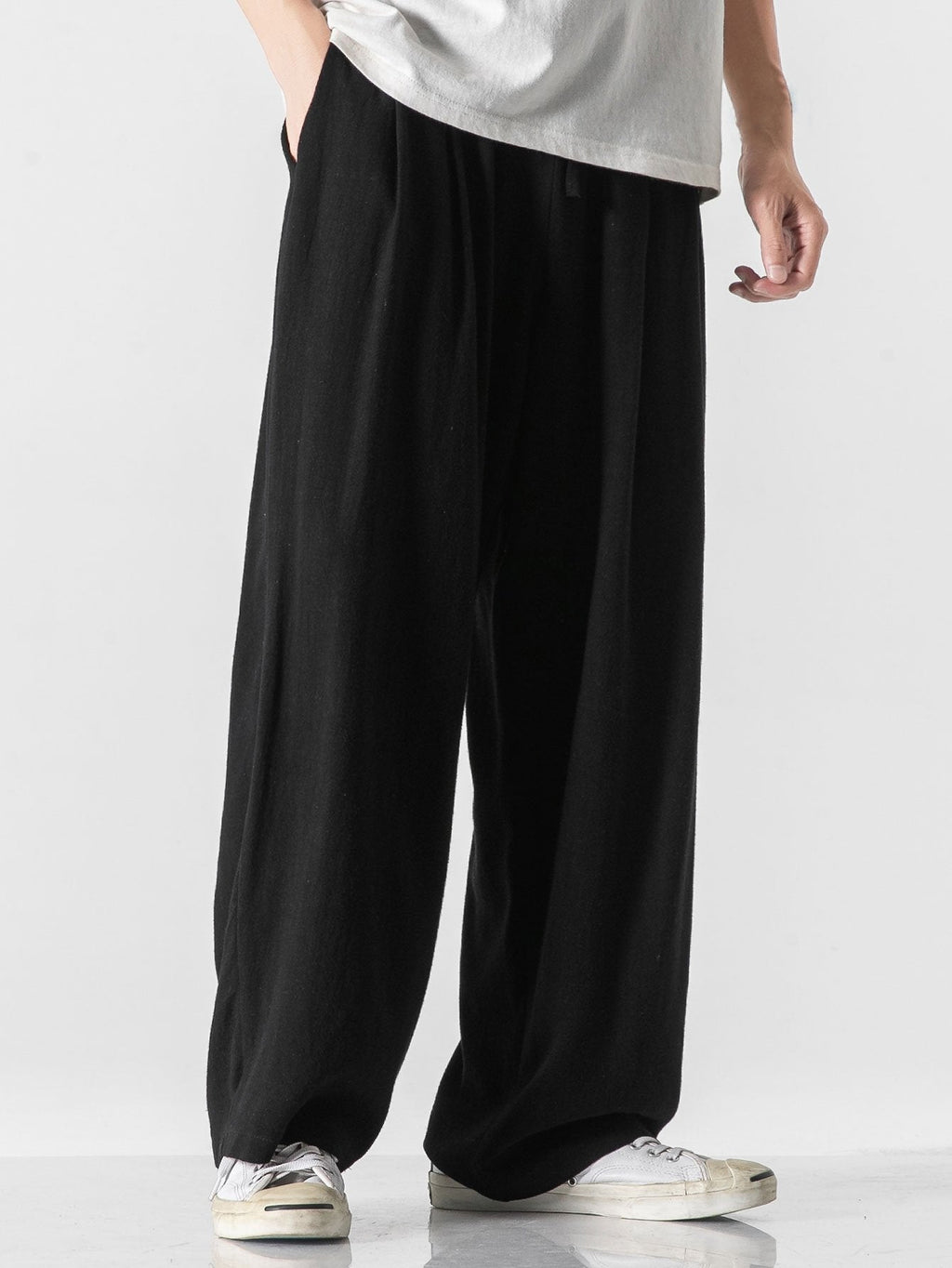 Remi - Wide Leg Linen Cotton Trousers