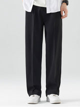 Arthur - Pleated Trousers with Split Hem
