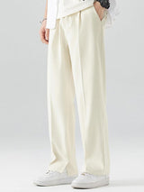 Arthur - Pleated Trousers with Split Hem