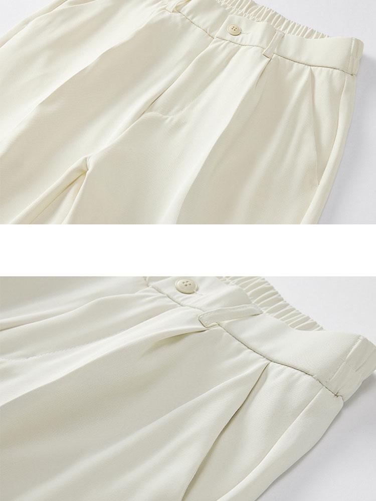 Arthur - Pleated Trousers with Split Hem