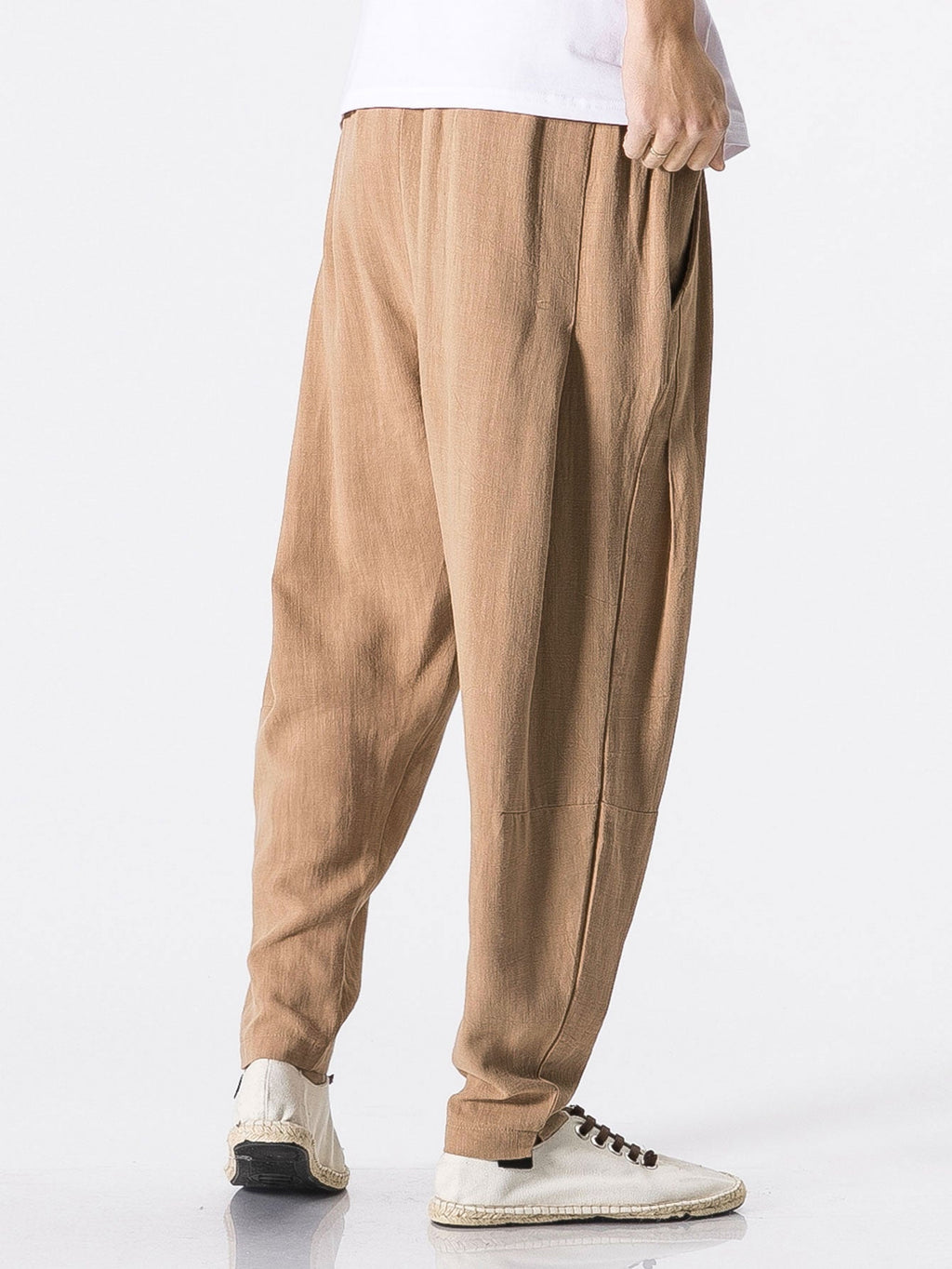 Emile - Linen Harem Trousers with Belt