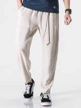 Emile - Linen Harem Trousers with Belt