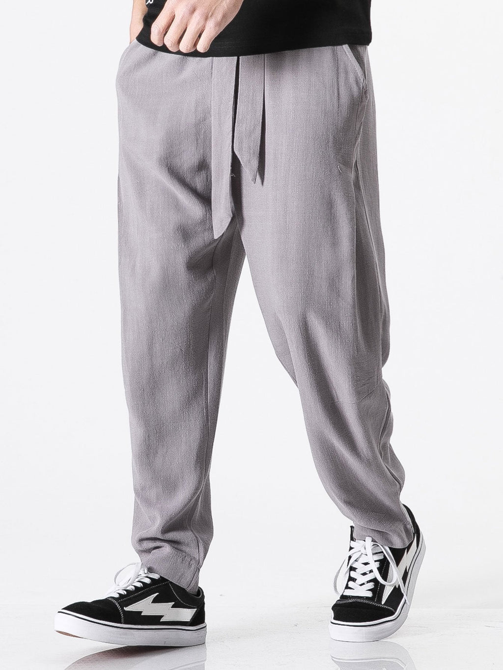 Emile - Linen Harem Trousers with Belt