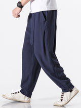 Emile - Linen Harem Trousers with Belt