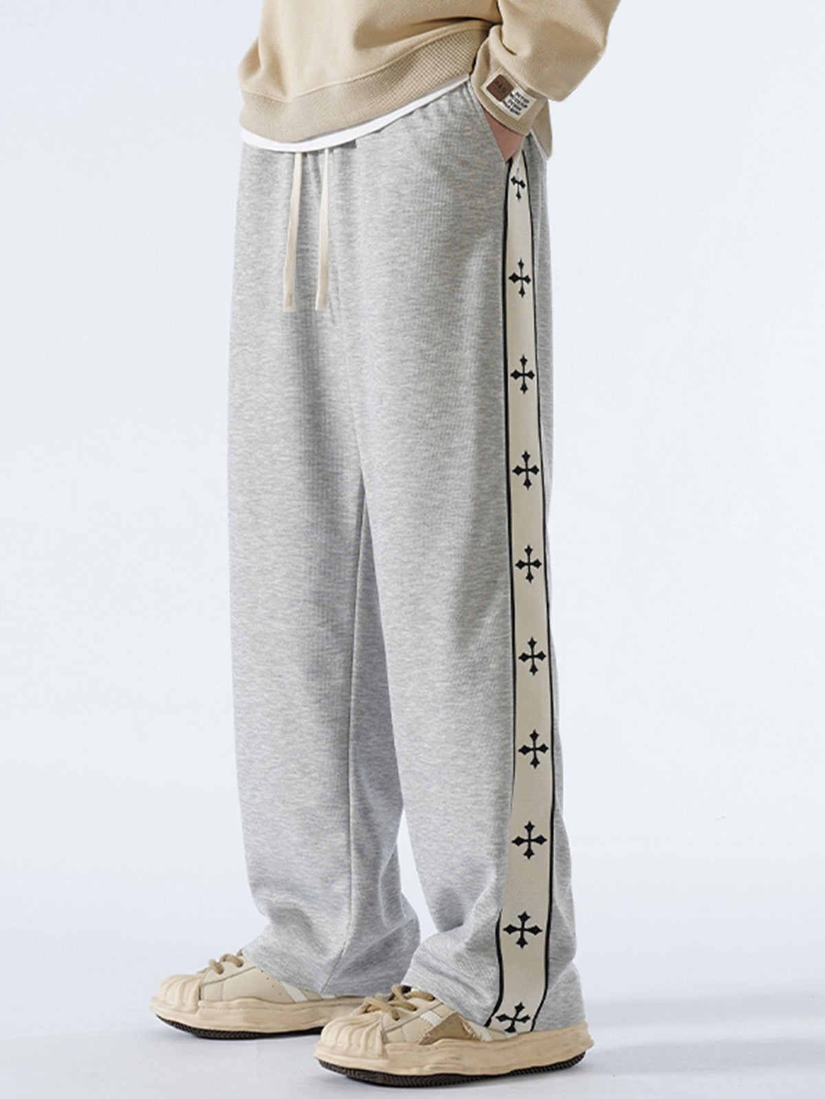 Theo - Relaxed Fit Trousers with Side Stripe