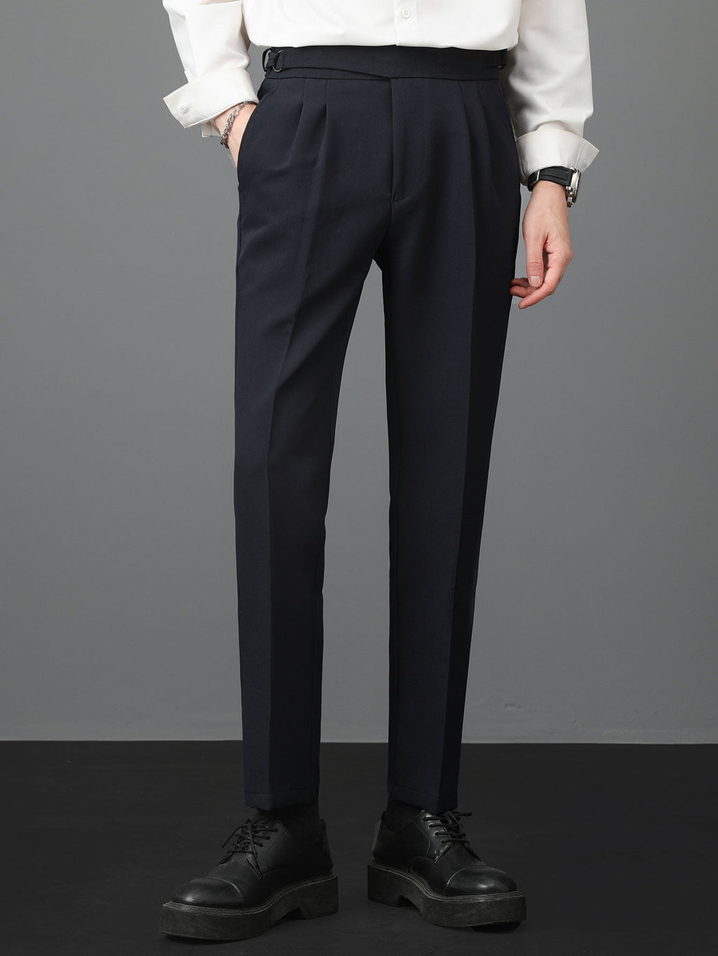 Rene - High Waist Slim Fit Trousers