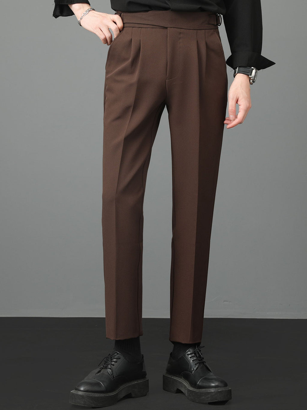 Rene - High Waist Slim Fit Trousers