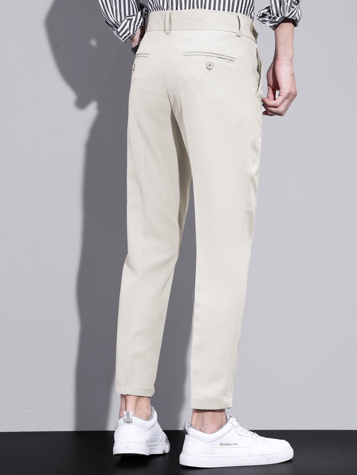 Andre - Slim Fit Cropped Trousers