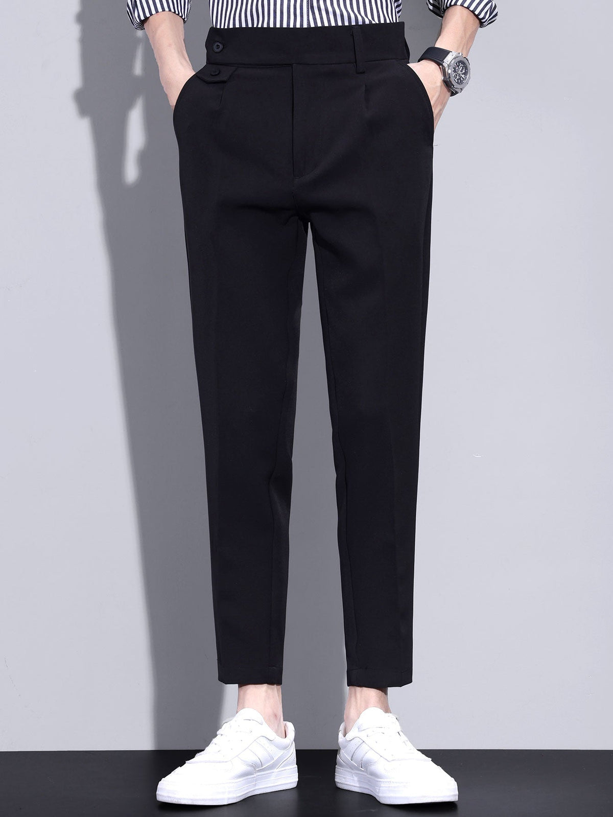 Andre - Slim Fit Cropped Trousers
