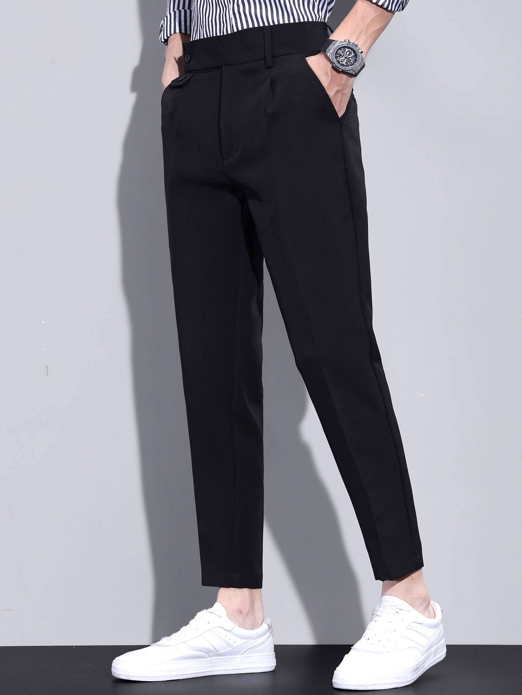 Andre - Slim Fit Cropped Trousers